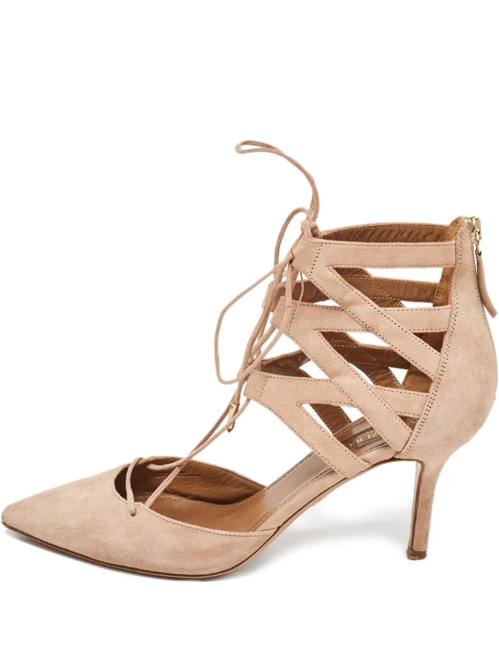 Aquazzura pre-owned 85mm Belgravia pumps | Neutrals | Image 1