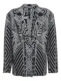 Norma Kamali Vintage beaded patterned blazer - Black