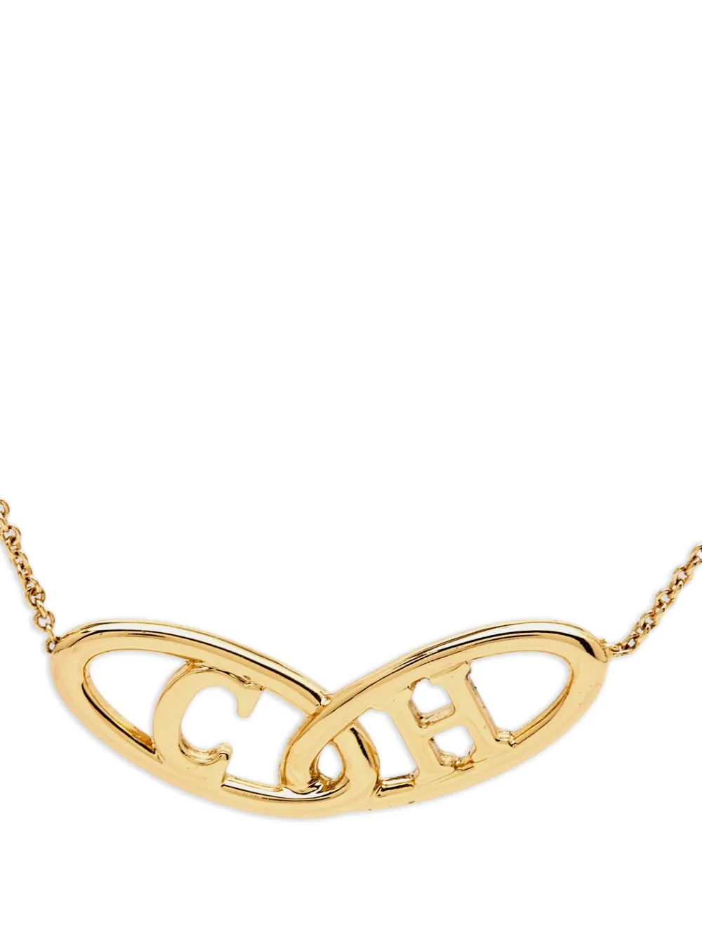 Carolina Herrera pre-owned interlocking-logo pendant necklace | Image 2