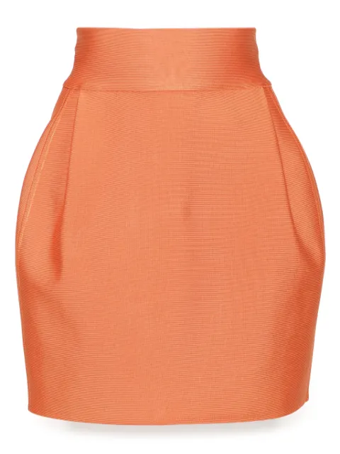 Herve L. Leroux bandage tulip mini skirt
