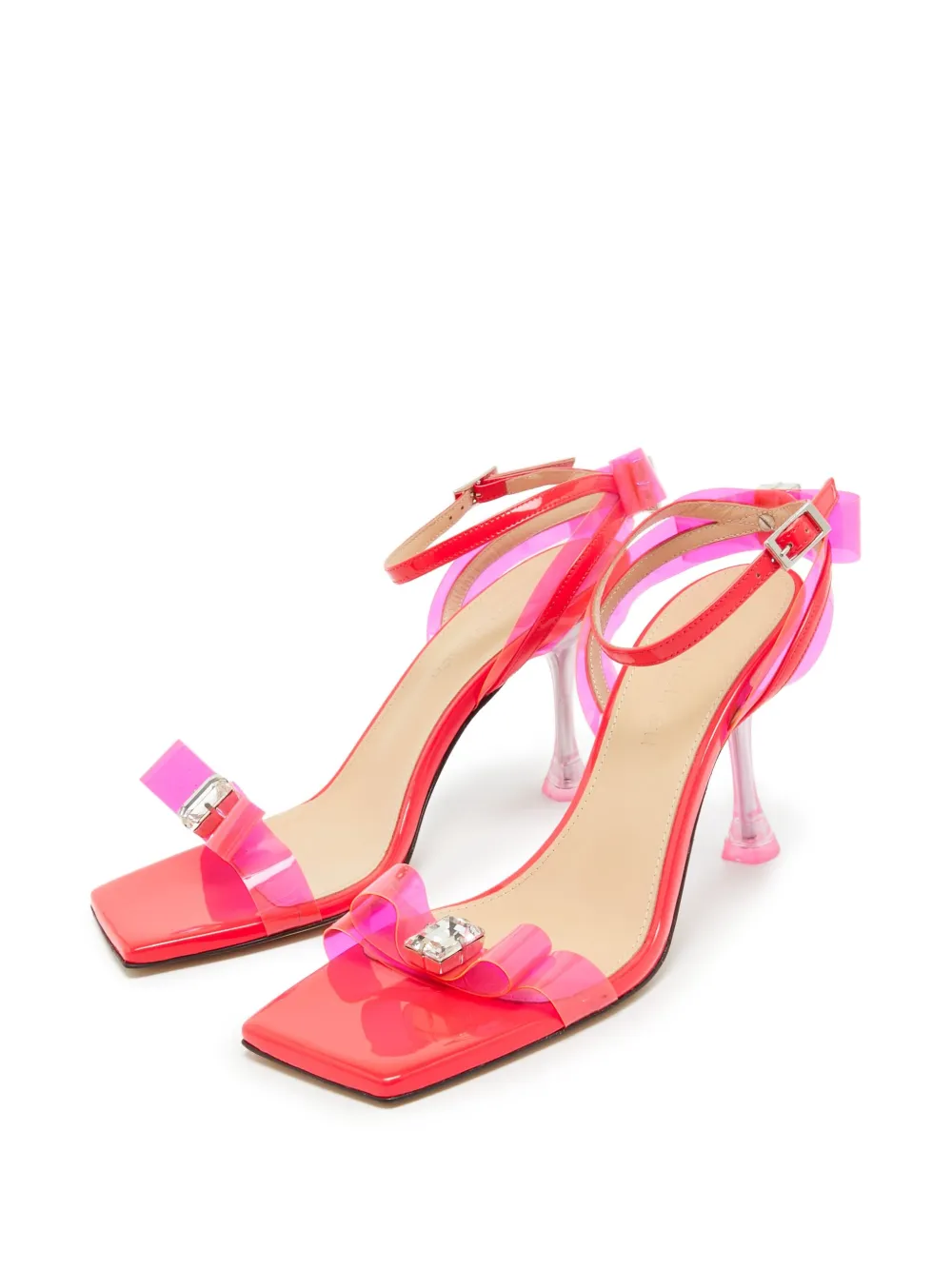MACH & MACH pre-owned 90mm transparent-strap sandals | Image 2