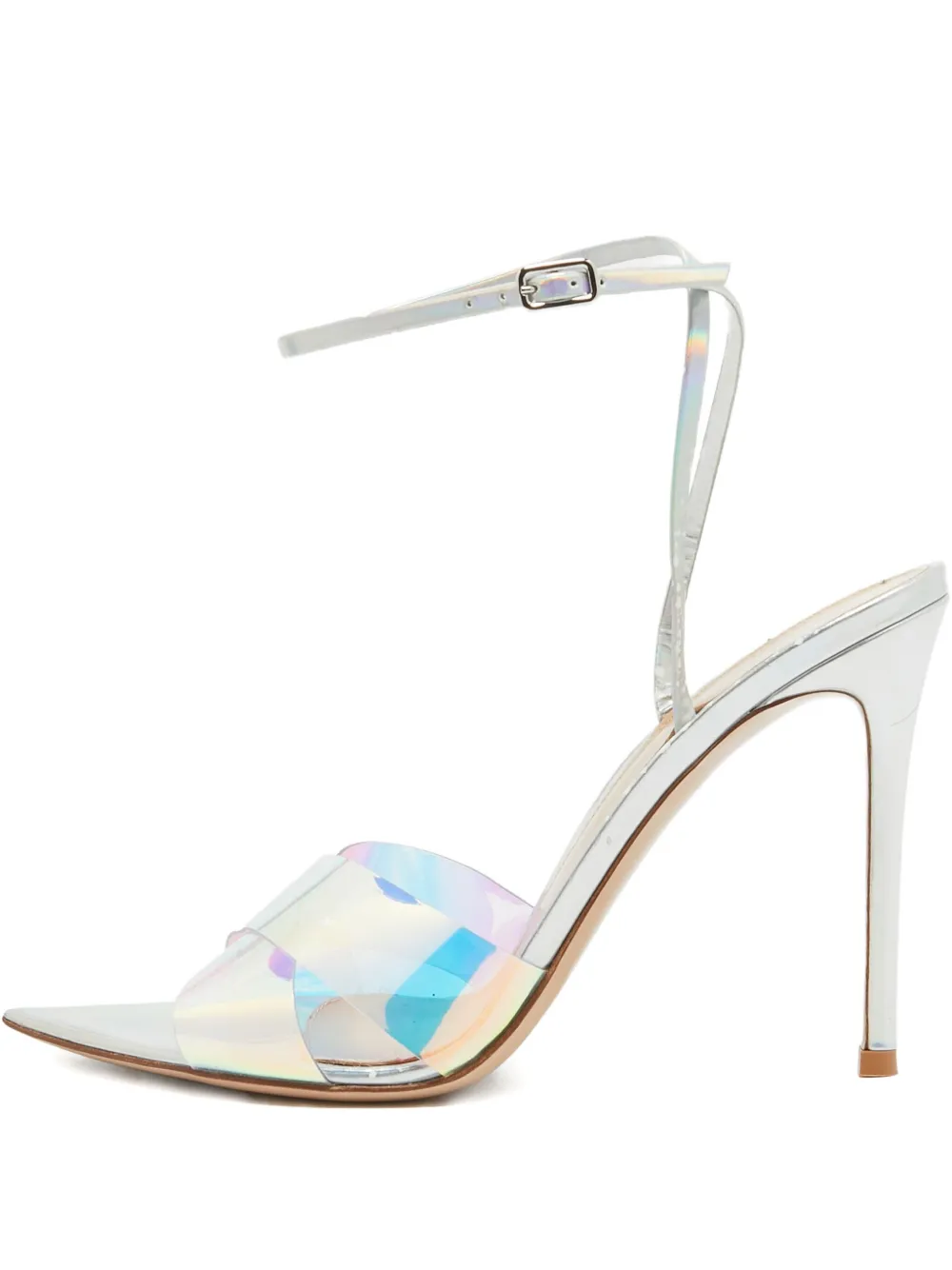 Gianvito Rossi pre-owned 110mm iridescent-effect sandals | White | Image 1