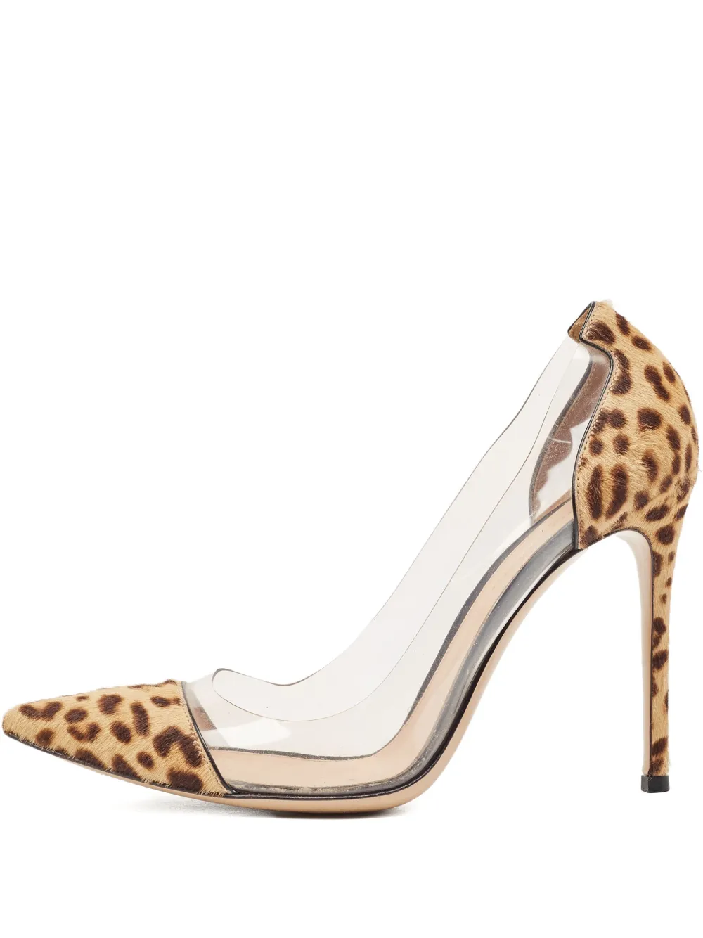 Gianvito Rossi 120mm Plexi leopard-print pumps | Neutrals | Image 1