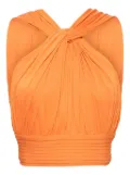 Herve L. Leroux cut in multiway cropped top - Orange