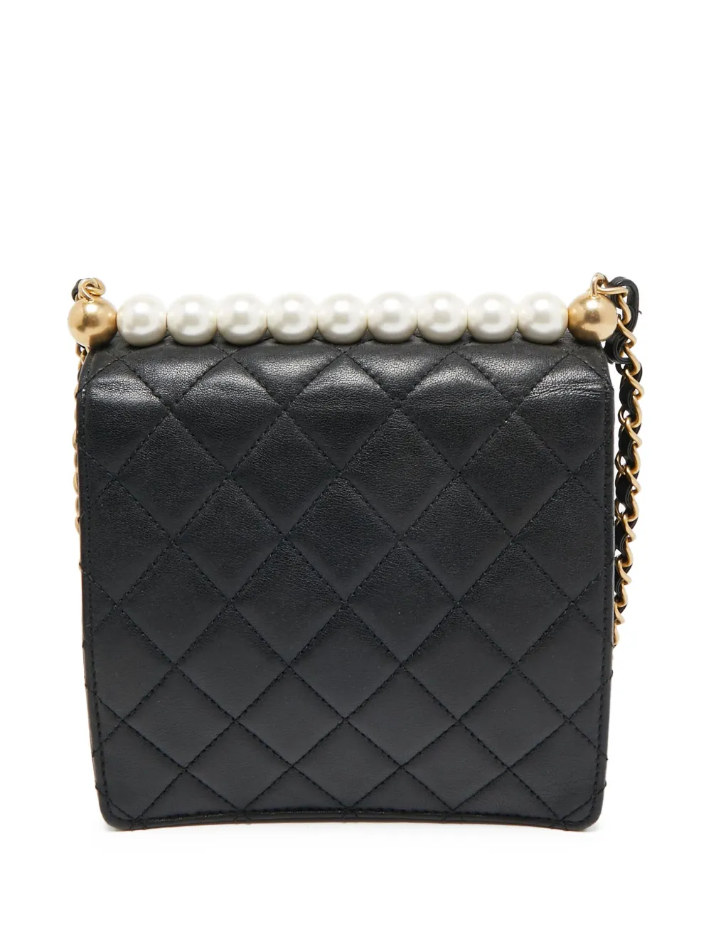 Pre-owned Chanel Pearl Flap Leather Cross Body Bag