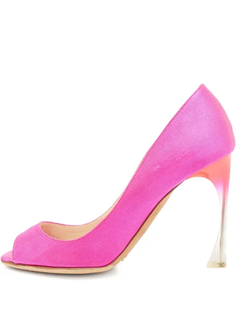 Christian Dior Pre-Owned zapatillas con peep-toe y tacón de 100mm