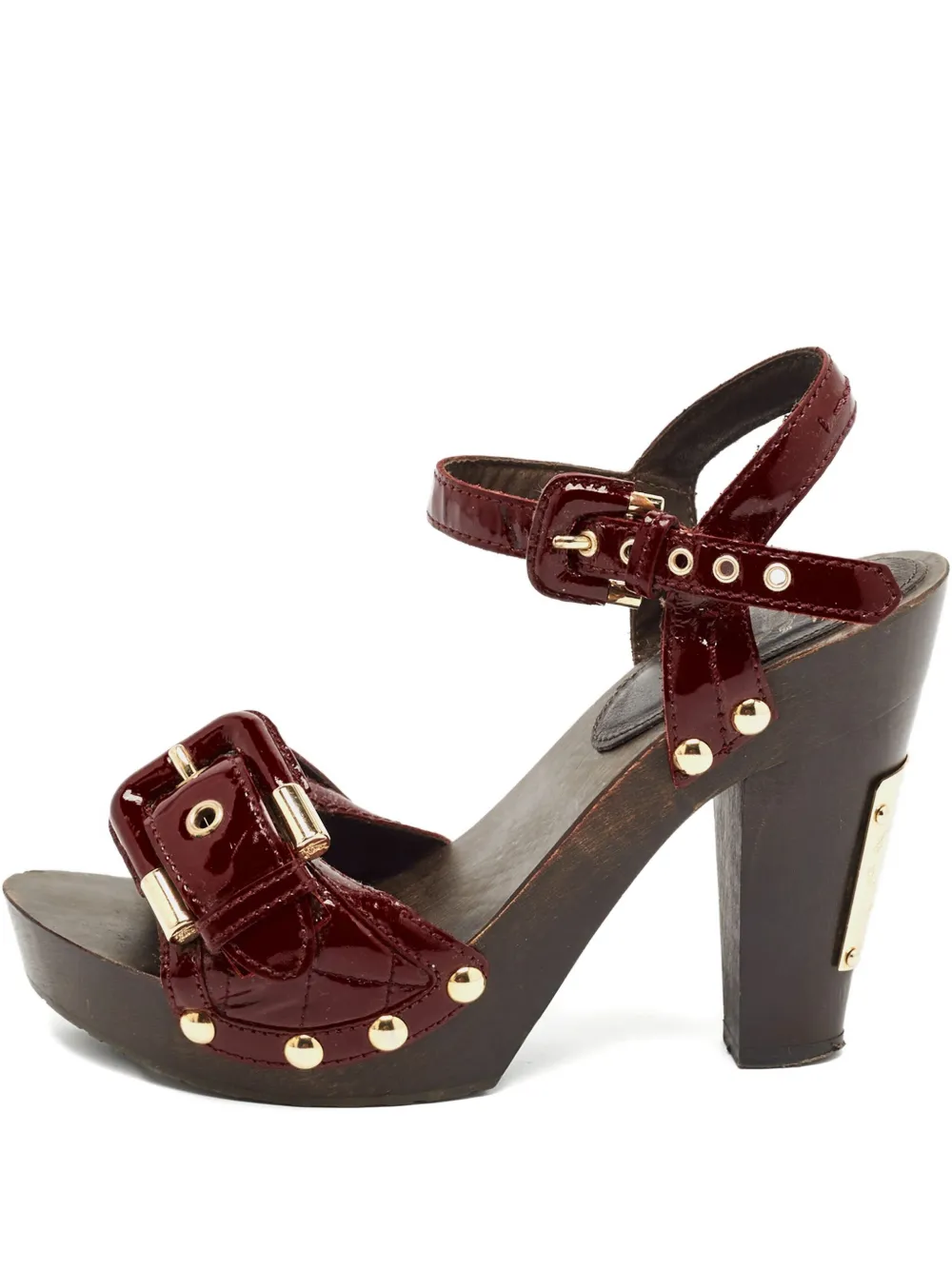 Burberry Pre-Owned 115mm leather heeled sandals | Red | Image 1
