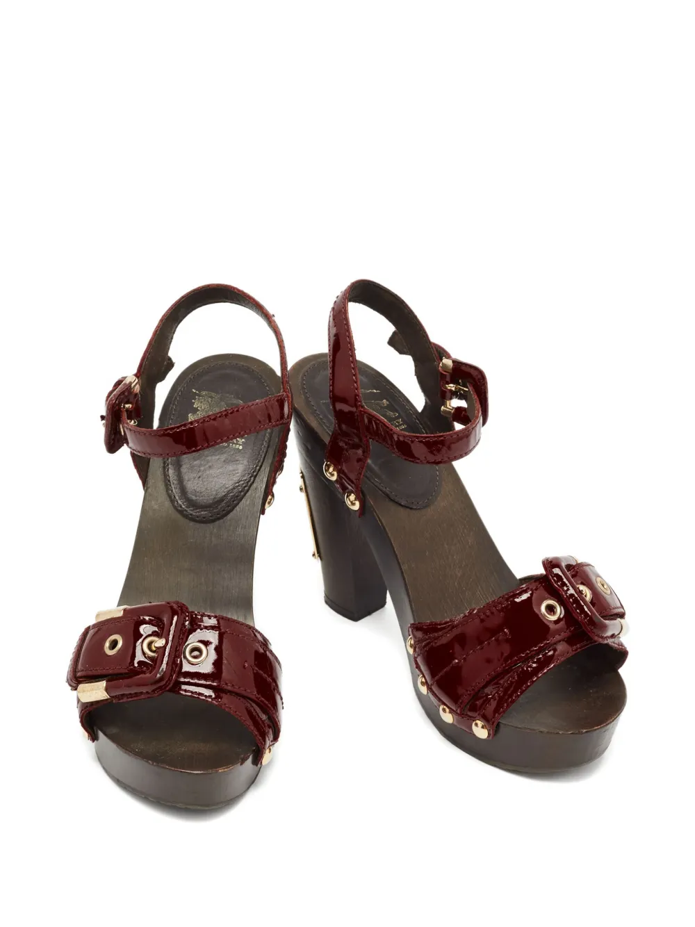 Burberry Pre-Owned 115mm leather heeled sandals | Image 2