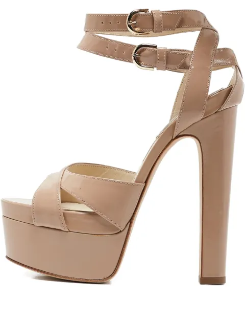 Brian Atwood sandalias de charol con plataforma de 145mm
