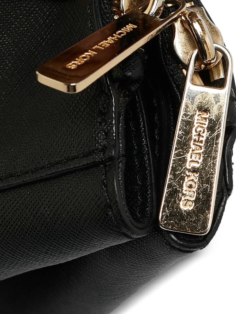 Pre-owned Michael Kors Vintage Structured Leather Tote In Black