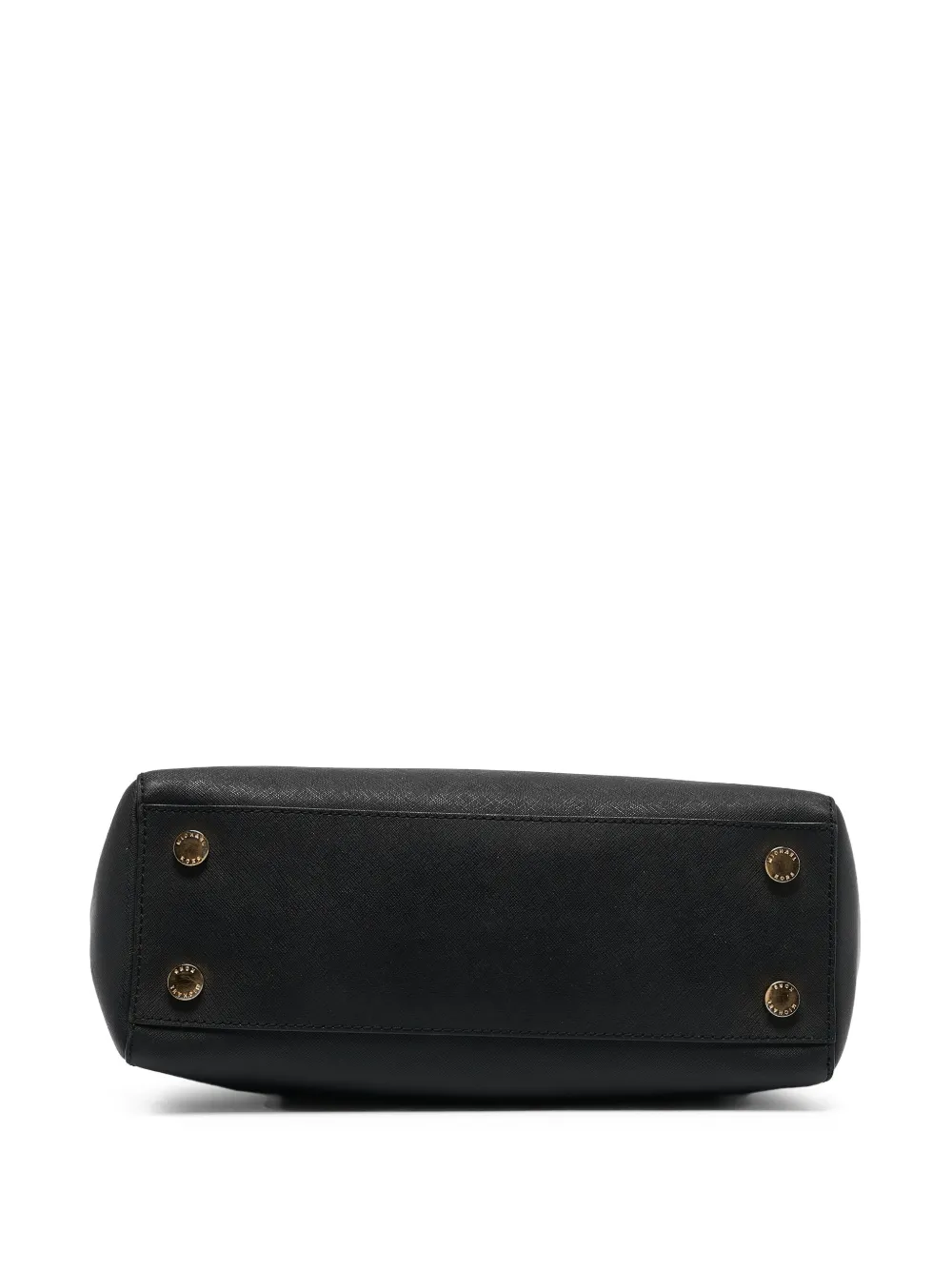 Pre-owned Michael Kors Vintage Structured Leather Tote In Black