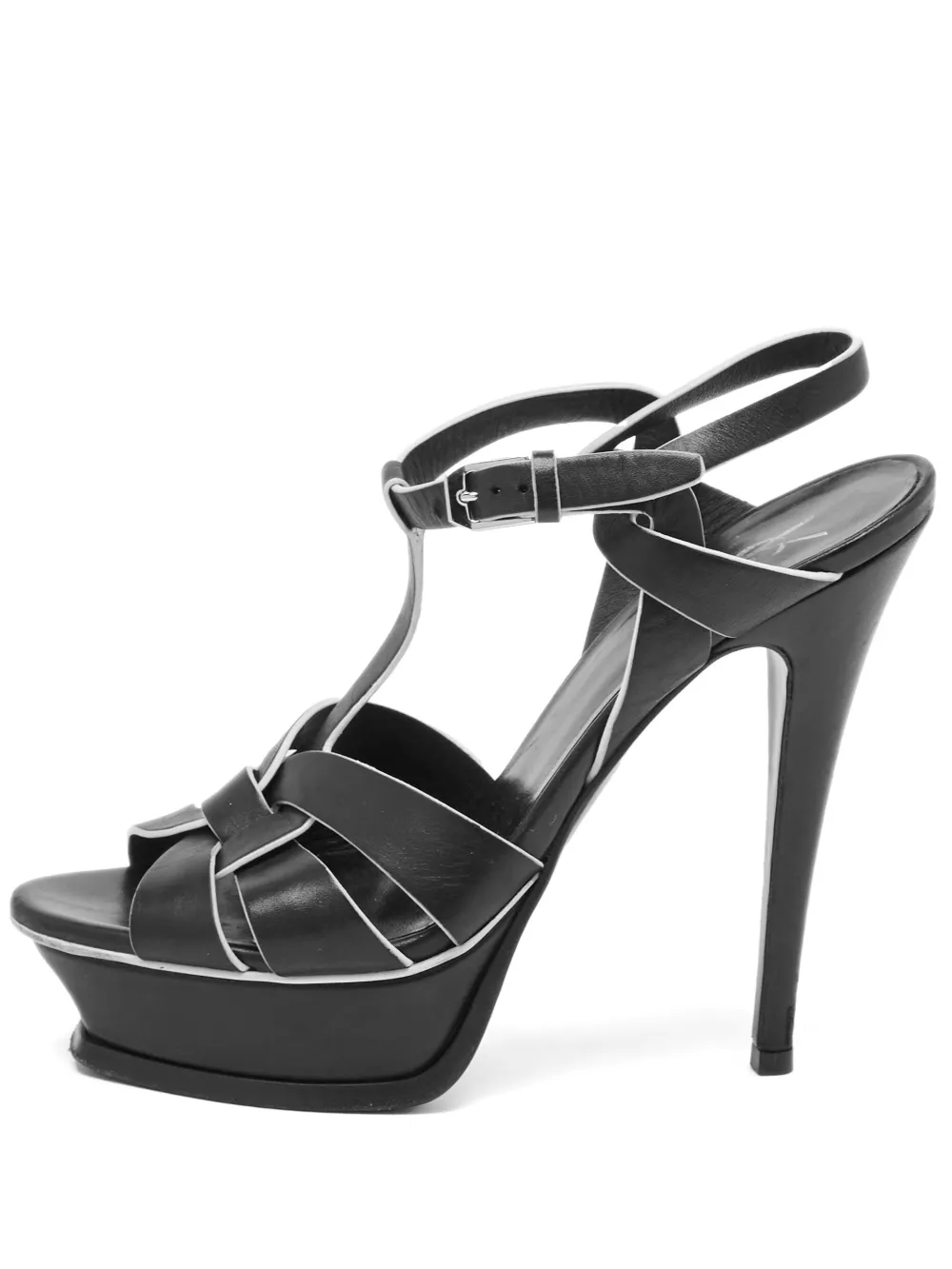 145mm leather platform sandals