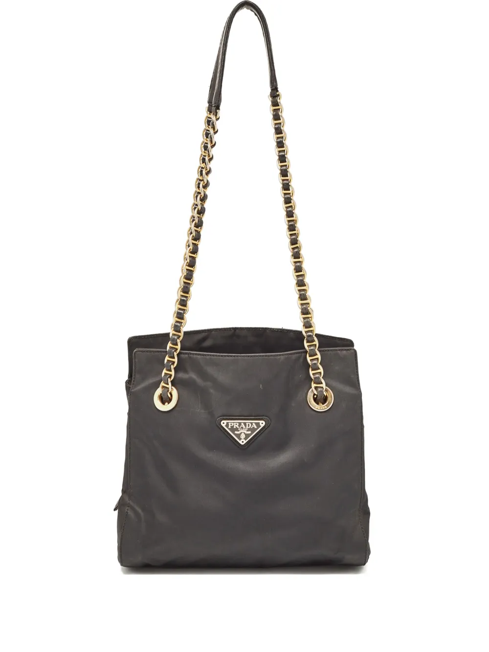 Prada Pre-Owned triangle-logo tote bag - ブラック Prada Pre-Owned triangle-logo tote bag - ブラック