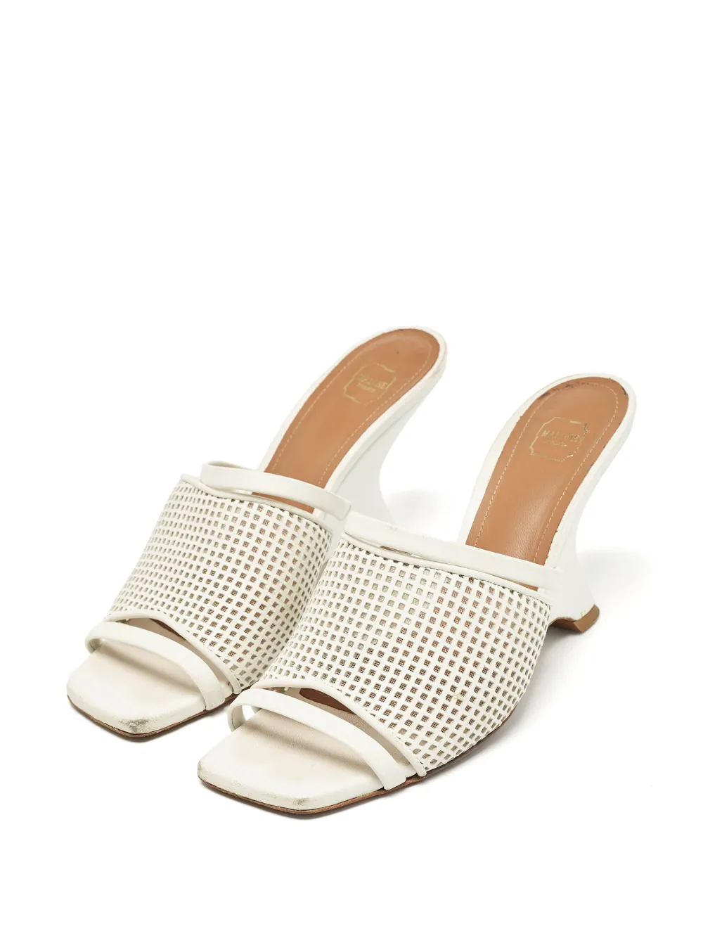 Malone Souliers 80mm leather heeled mules | Image 2