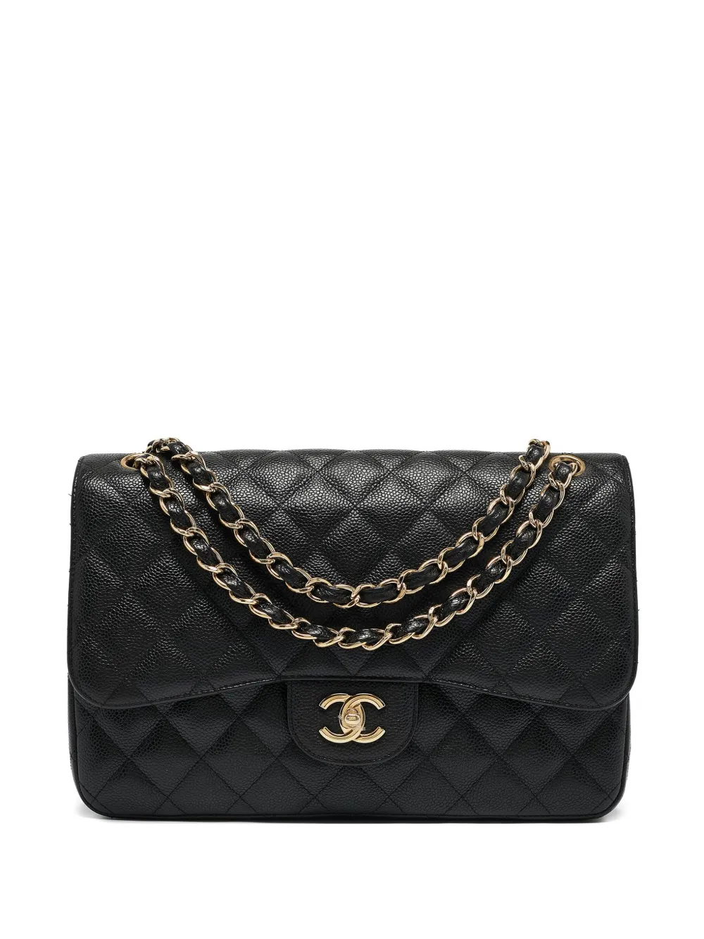 CHANEL Pre-Owned ジャンボ クラシック ショルダーバッグ - ブラック CHANEL Pre-Owned ジャンボ クラシック ショルダーバッグ - ブラック