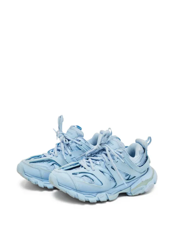 【稼動品】BALENCIAGA バレンシアガ　シルバー　ブルー　1624 Balenciaga Pre-Owned トラック スニーカー | ブルー | FARFETCH JP