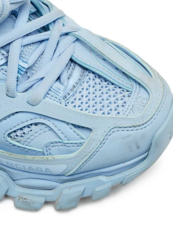 【稼動品】BALENCIAGA バレンシアガ　シルバー　ブルー　1624 Balenciaga Pre-Owned トラック スニーカー | ブルー | FARFETCH JP