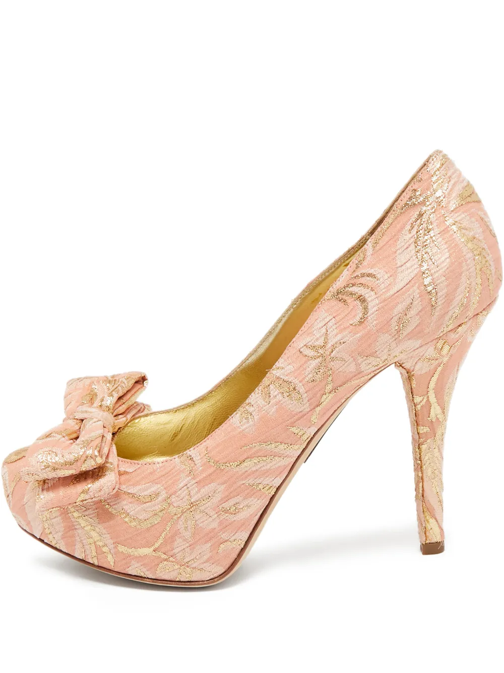 Dolce & Gabbana Pre-Owned zapatillas con detalle moño y tacón de 100mm | rosado | Image 1