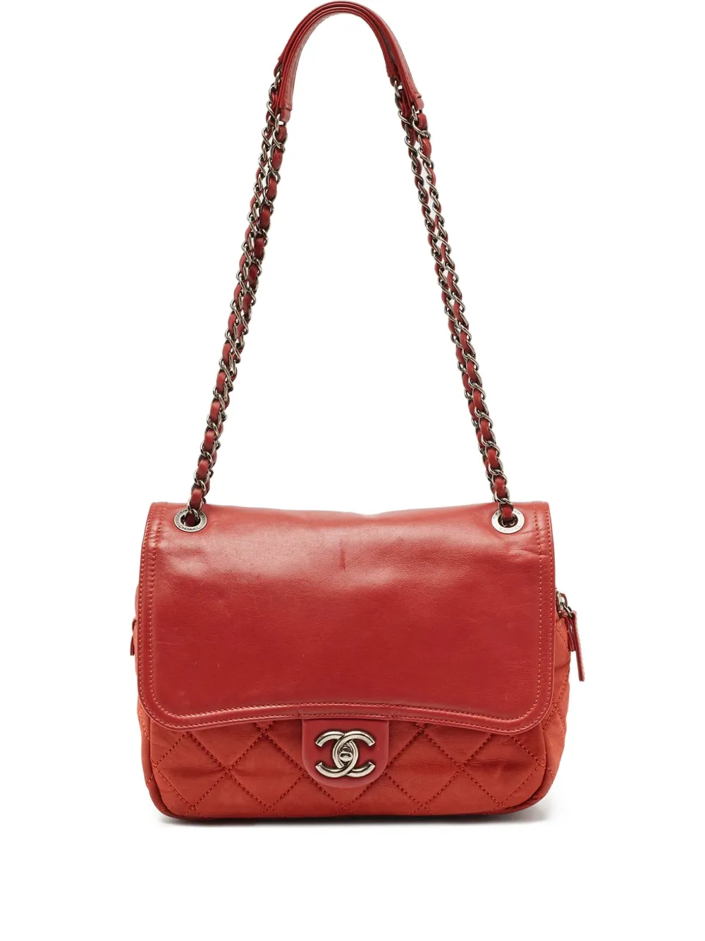 CHANEL Pre-Owned CC quilted shoulder bag - オレンジ CHANEL Pre-Owned CC quilted shoulder bag - オレンジ