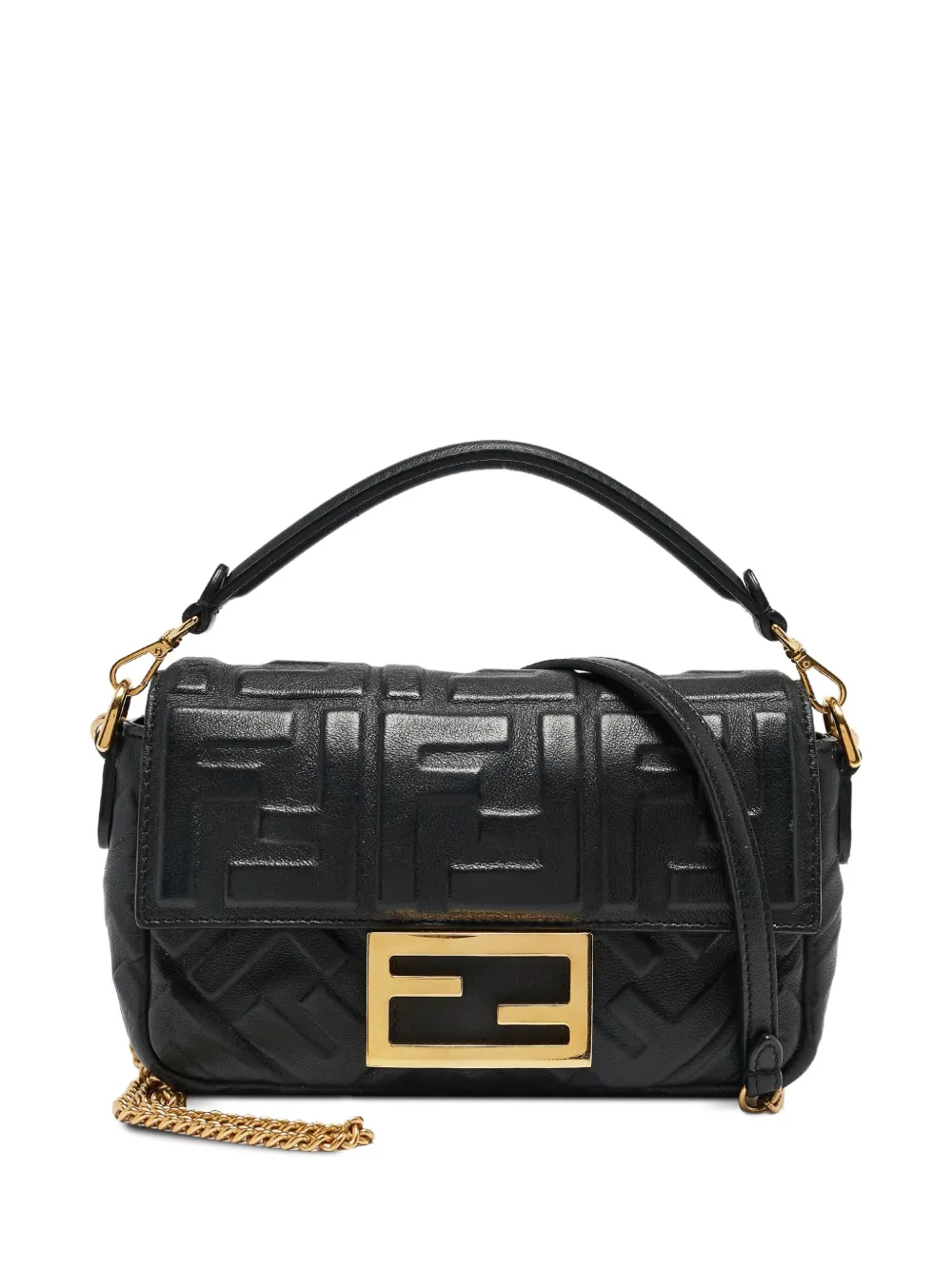 Fendi Pre-Owned mini Baguette leather shoulder bag | Black | Image 1