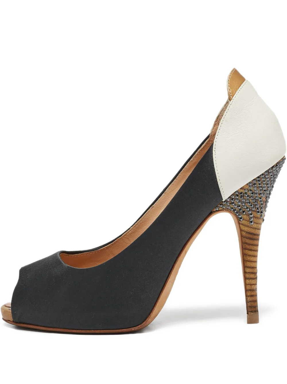 Giuseppe Zanotti Vintage Pre-owned 100mm peep-toe pumps | Black | Image 1