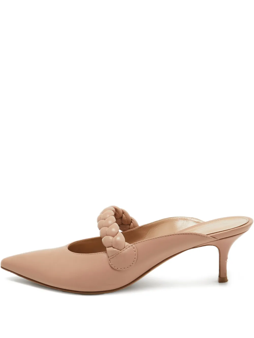 Pre-owned Gianvito Rossi Braided Strap Slingback Heels