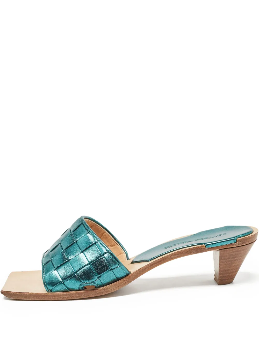 Bottega Veneta Pre-Owned 50mm Intrecciato heeled sandals | Blue | Image 1