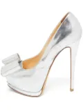 Giuseppe Zanotti Vintage Pre-owned 145mm metallic leather platform pumps - Silver