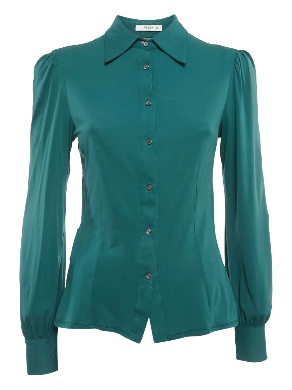 Prada Pre-Owned camisa con mangas obispo | verde | Image 1