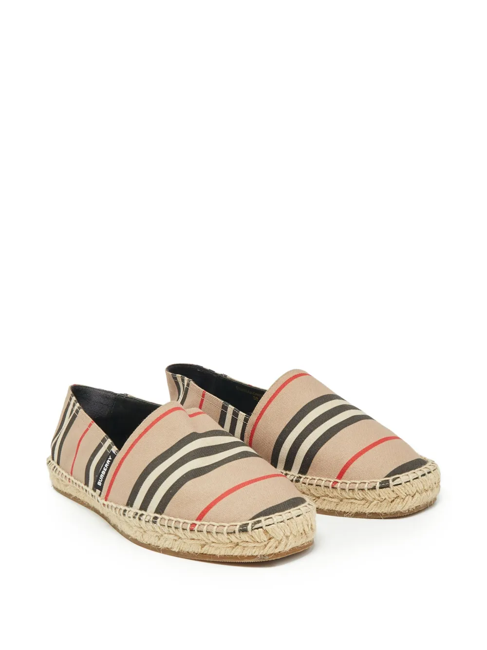 Burberry Pre-Owned Gestreepte espadrilles - Beige