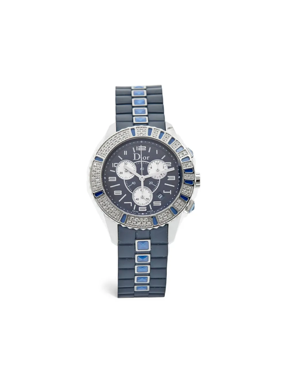 Christian Dior Pre-Owned Christal 38mm - ブルー Christian Dior Pre-Owned Christal 38mm - ブルー