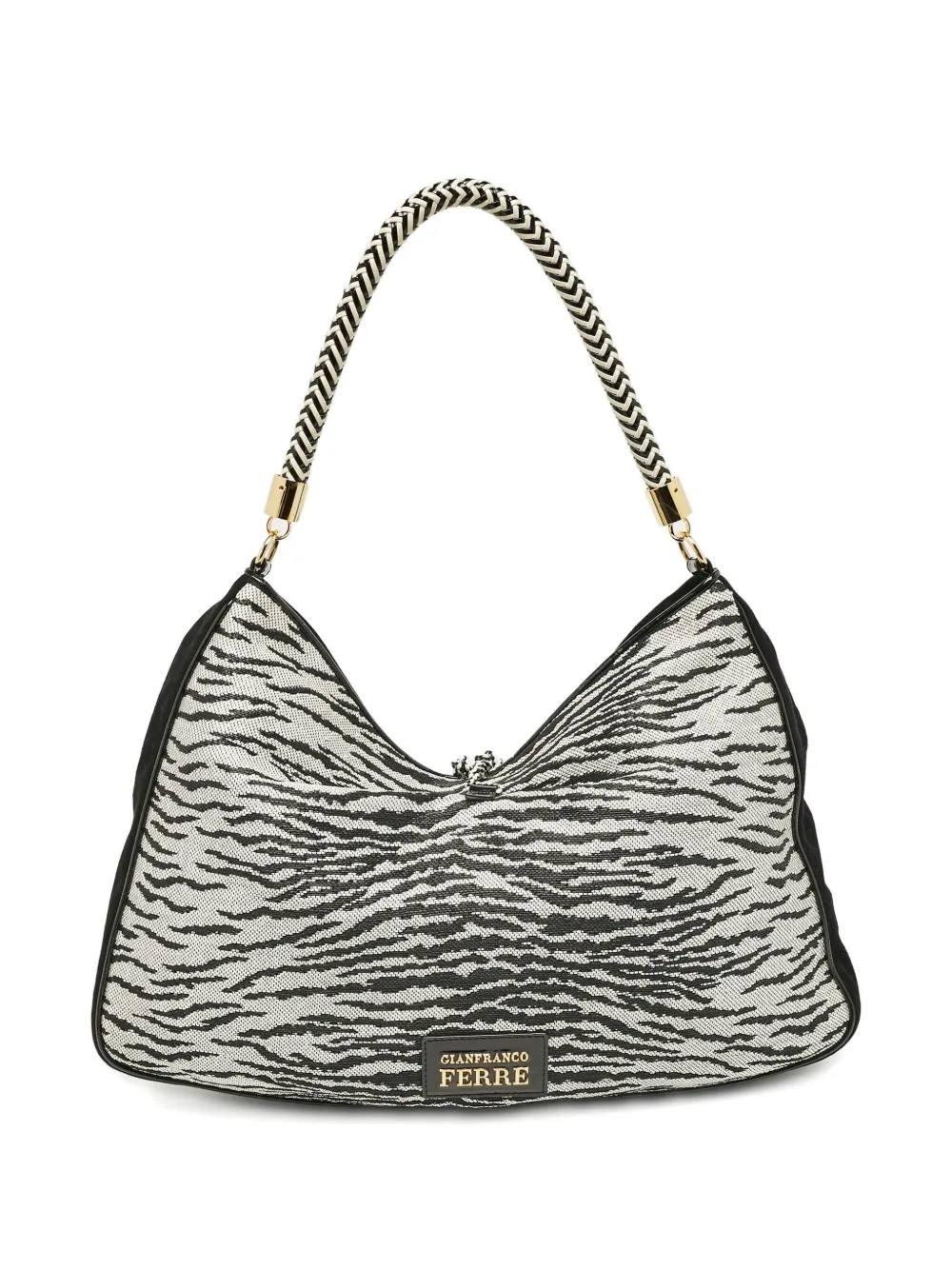 Gianfranco Ferré Pre-Owned zebra-pattern leather-trim shoulder bag | Pre-Owned | Image 2