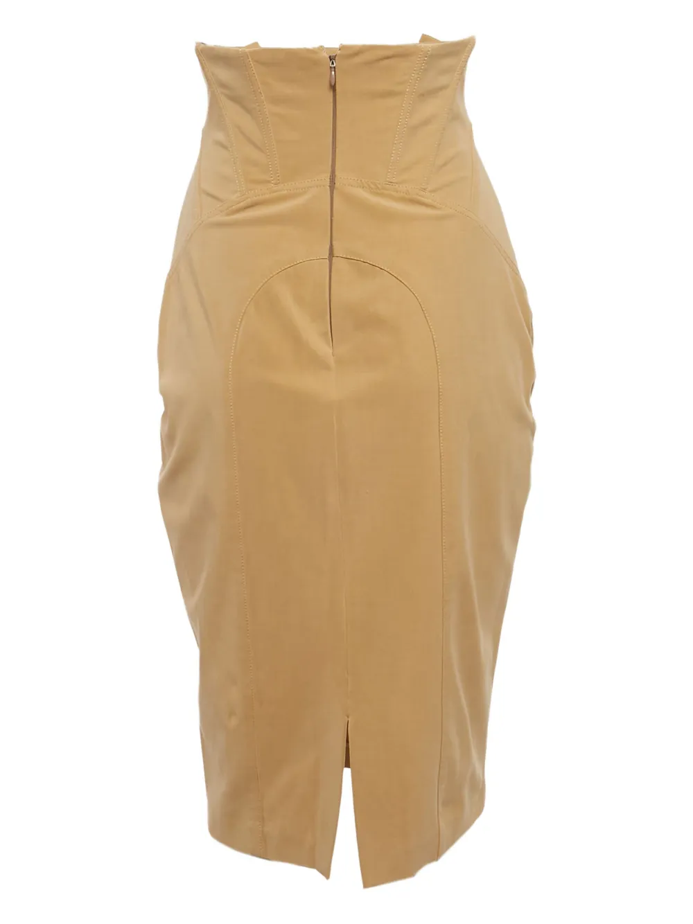 Elisabetta Franchi Pre-owned rok met knoopdetail - Bruin