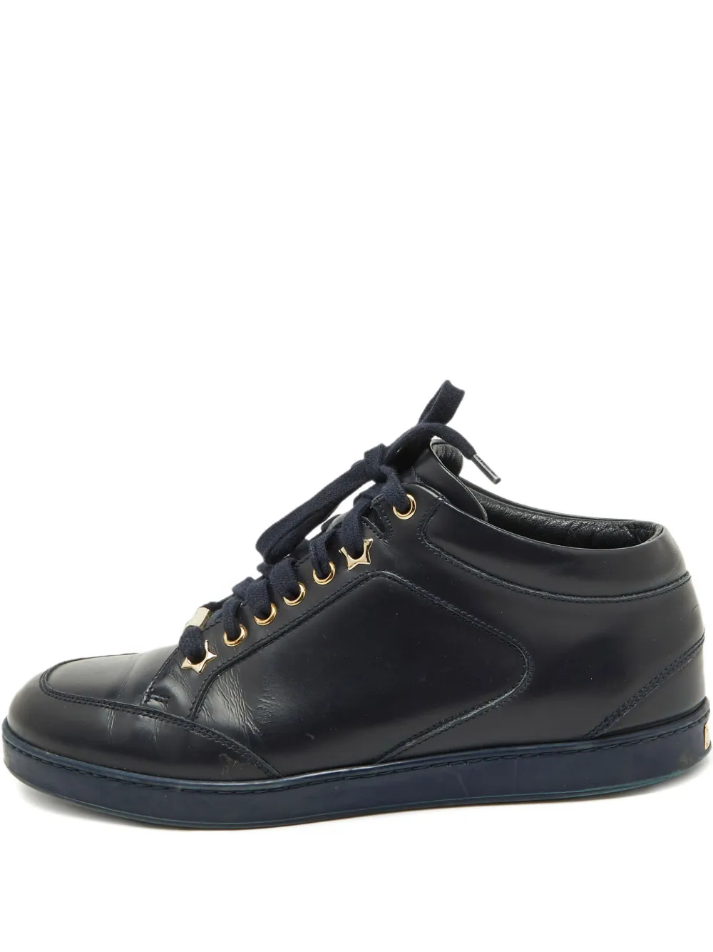Jimmy Choo Pre-Owned leather low-top sneakers - Nero