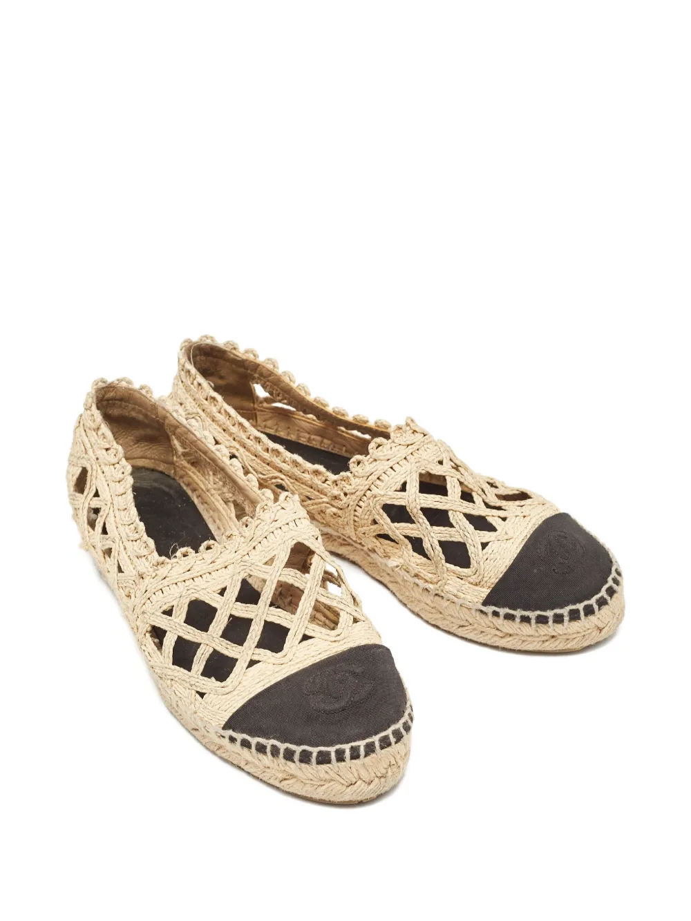 CHANEL Pre-Owned laser-cut raffia espadrilles | Image 2