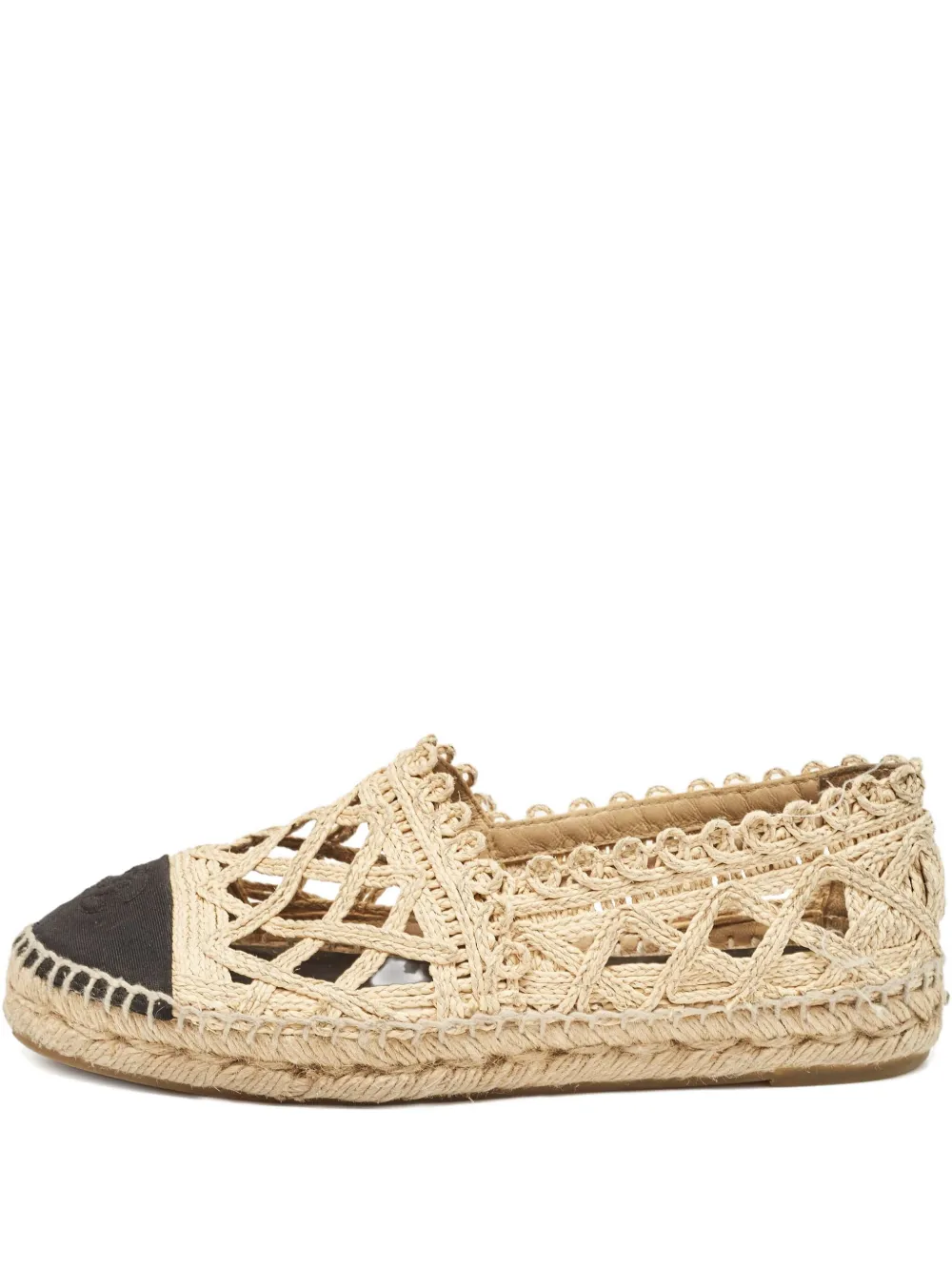 CHANEL Pre-Owned laser-cut raffia espadrilles | Image 1