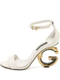 Dolce & Gabbana Pre-Owned 100mm baroque-heel sandals - White