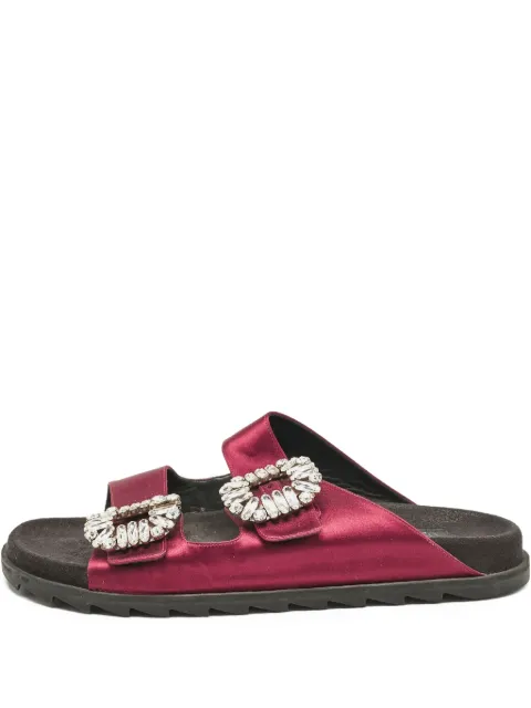 Roger Vivier Vintage satin double-strap sandals
