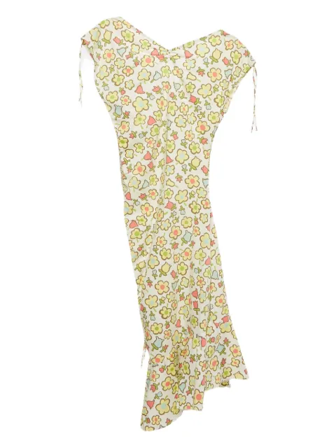 Moschino Pre-Owned floral-print asymmetric midi dress
