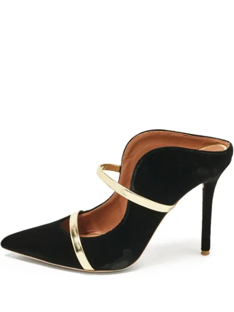 Malone Souliers mules con tacón de terciopelo