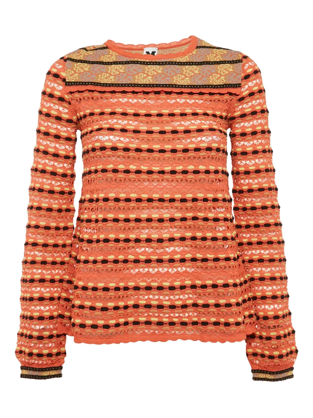 Missoni Pre-Owned Maglione con lavorazione pointelle - Arancione