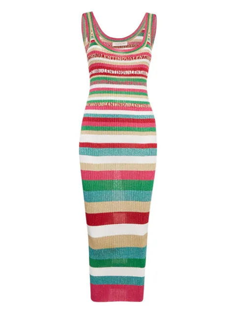 Valentino Garavani Pre-Owned ribbed striped dress