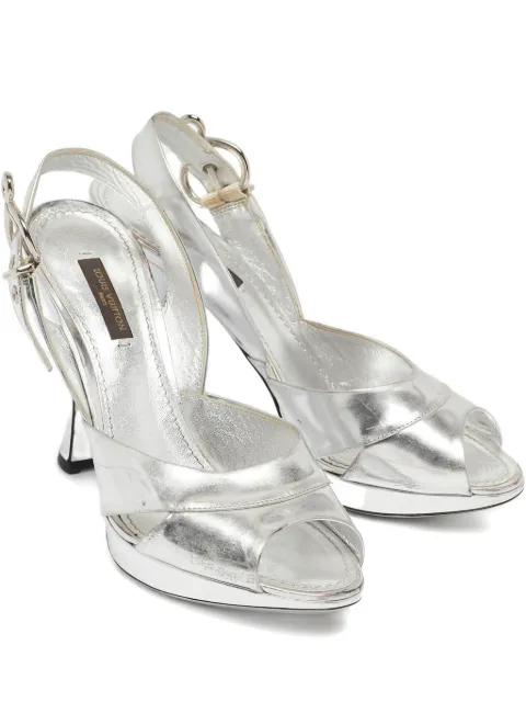 Louis Vuitton Pre-Owned 105mm slingback leather sandals