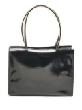 Ferragamo Pre-Owned Patent Leather Top Handle Bag - Black