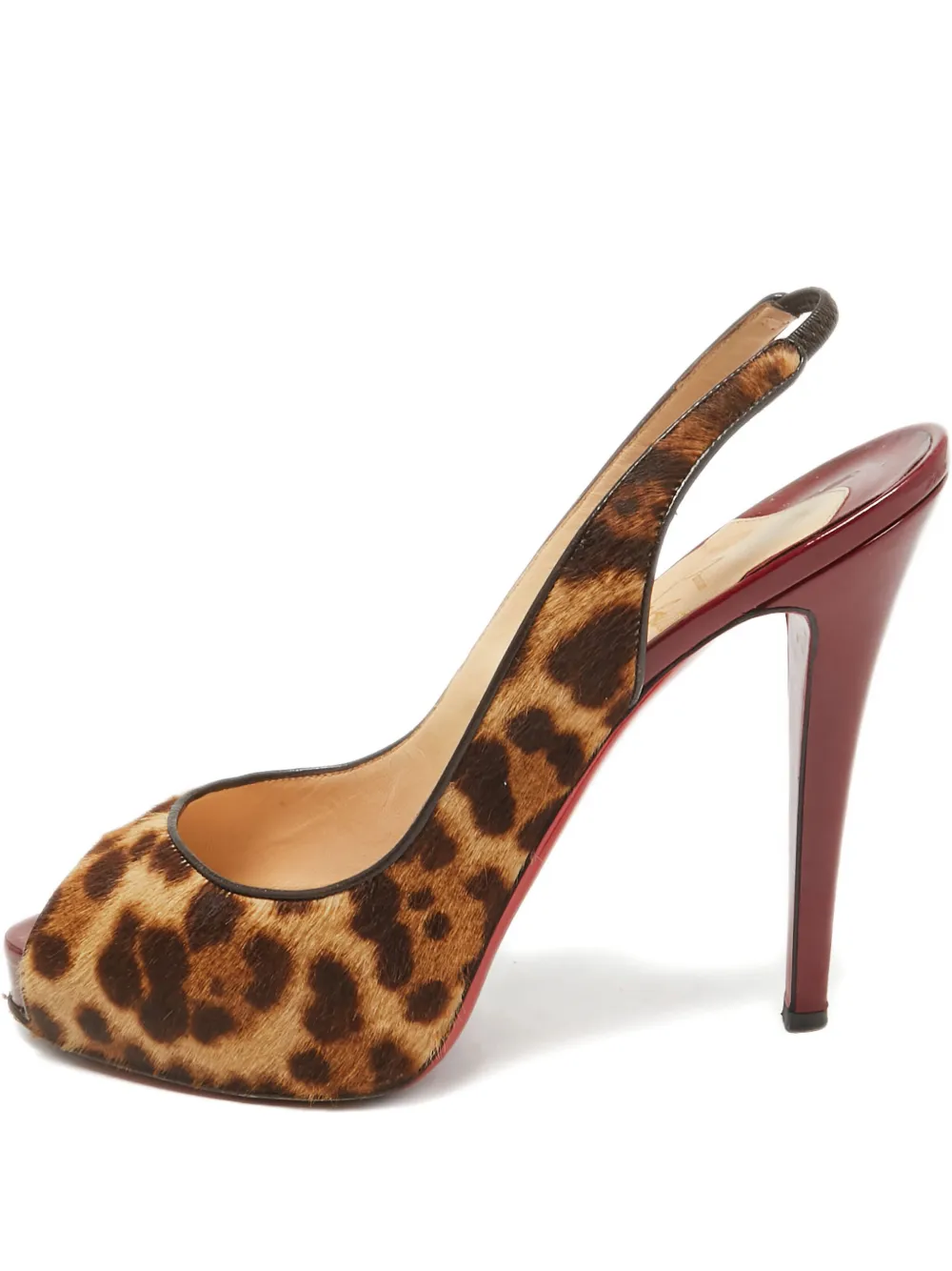 Christian Louboutin Pre-Owned レオパード スリングバック パンプス - ブラウン Christian Louboutin Pre-Owned レオパード スリングバック パンプス - ブラウン