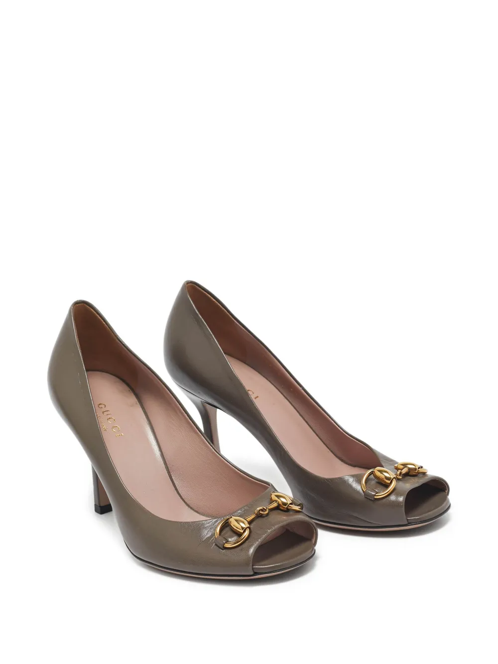 Gucci Pre-Owned 100 mm pumps met Horsebit-detail - Groen