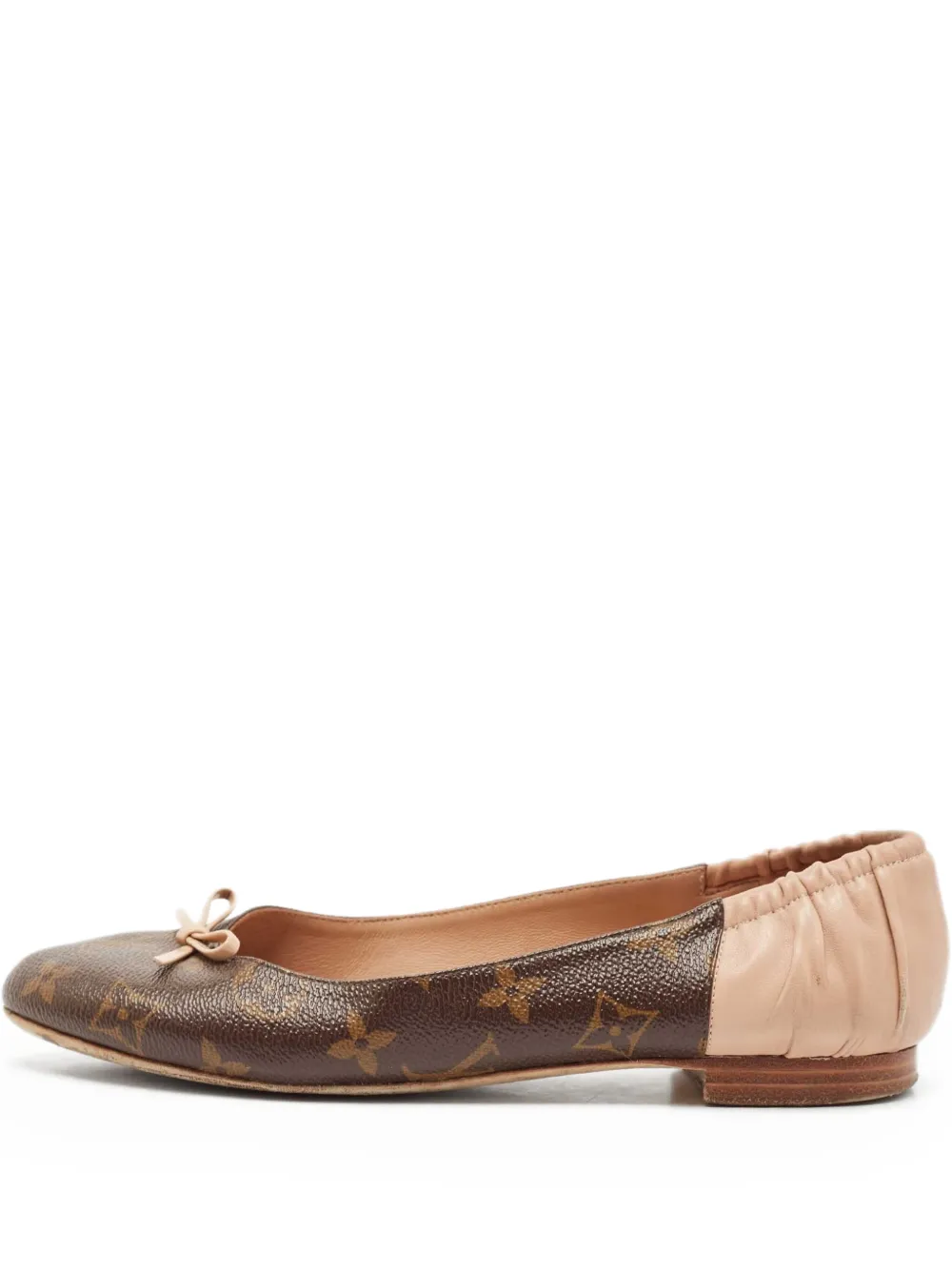 Louis Vuitton Pre-Owned Joy リボンディテール フラットシューズ - ブラウン Louis Vuitton Pre-Owned Joy リボンディテール フラットシューズ - ブラウン