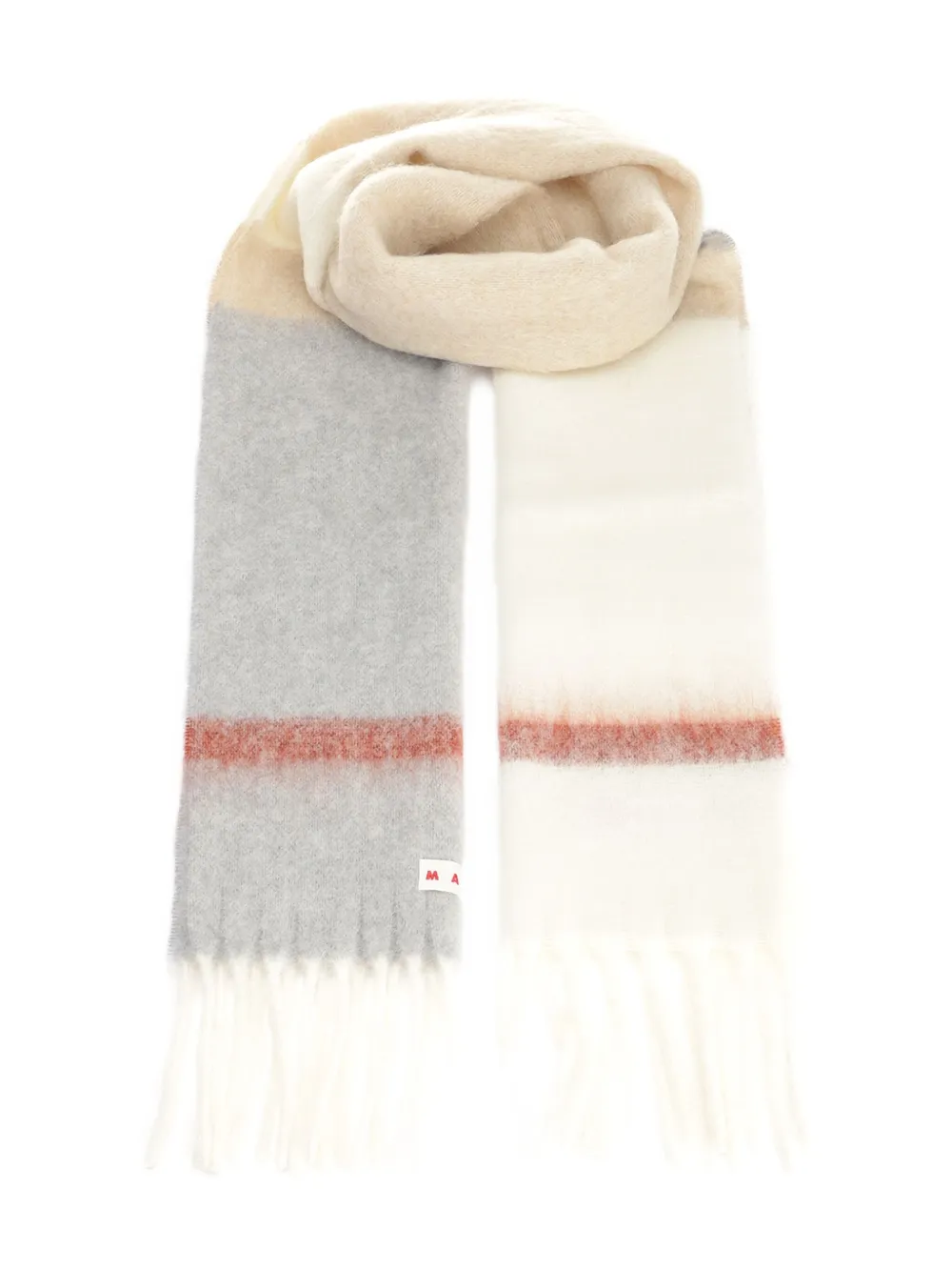Marni mascada con rayas degradadas | blanco | Image 1