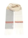 Marni gradient-striped wool scarf - White