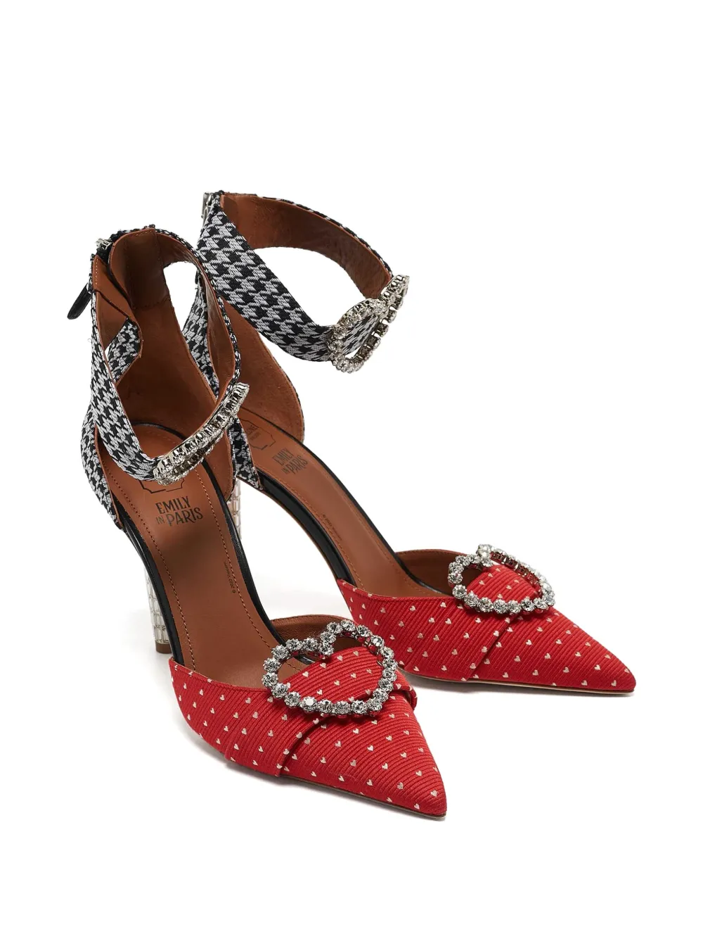 Malone Souliers Pumps met enkelbandje en hartgesp - Rood